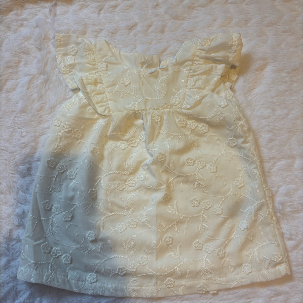 Baby Girl White Floral Embroidered Dress